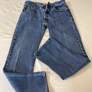 LEVIS 501 BUTTON FLY MENS DENIM JEANS SZ 32/32, VERY GOOD CONDITION, PREOWNED